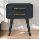 Midnight Teal Bedside Nightstand Table Artisan