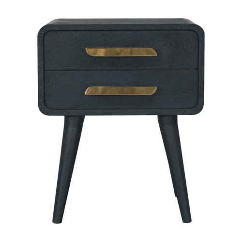 Midnight Teal Bedside Nightstand Table Artisan