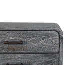 Sandblasted Ash Curved Bedside Nightstand Artisan