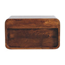 Large Chestnut Curve Upper Slot Floating Bedside Nightstand Artisan