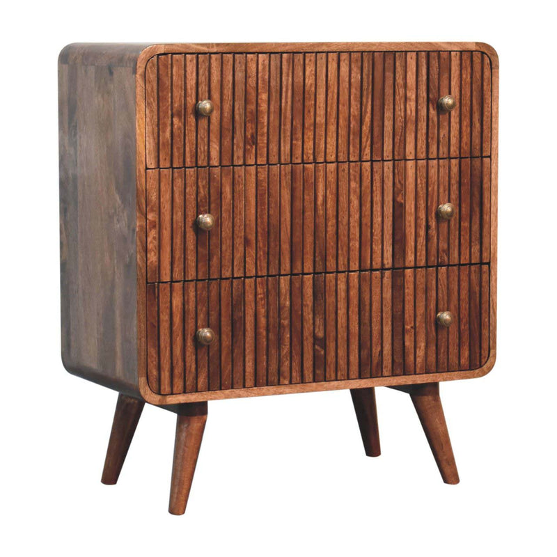 Honey Caramel T-bar Ridged Chest Artisan