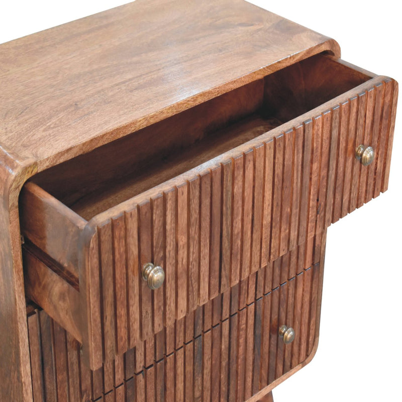 Honey Caramel T-bar Ridged Chest Artisan
