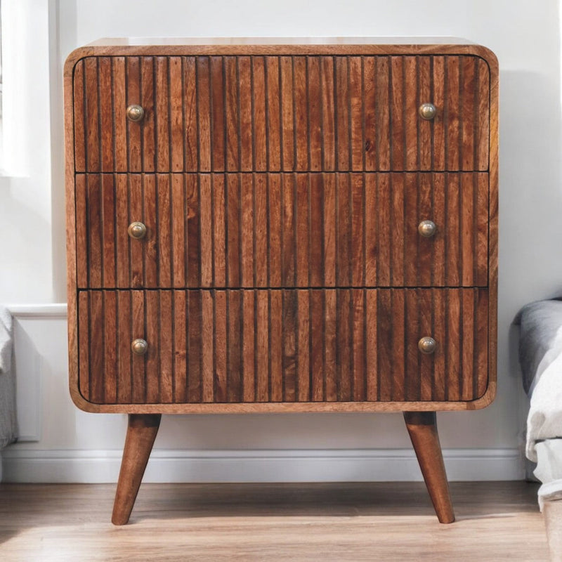 Honey Caramel T-bar Ridged Chest Artisan