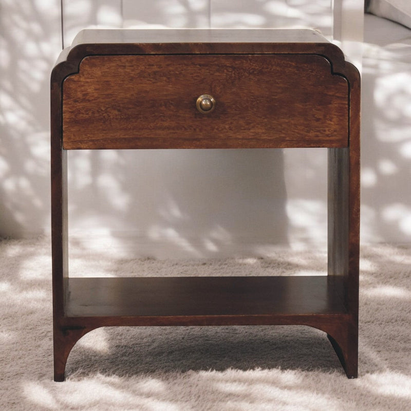 California Walnut Newton Bedside Nightstand Artisan