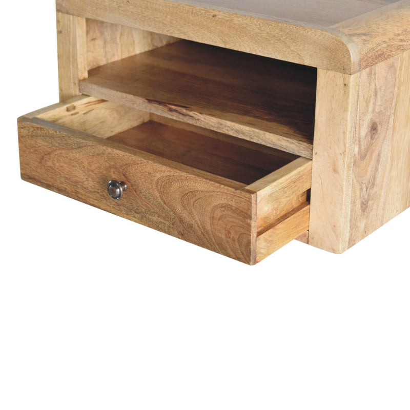 Chunky Oak-ish Floating Bedside Nightstand Artisan