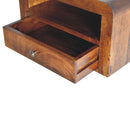 Chunky Chestnut 1 Drawer Wall Mounted Nightstand Artisan