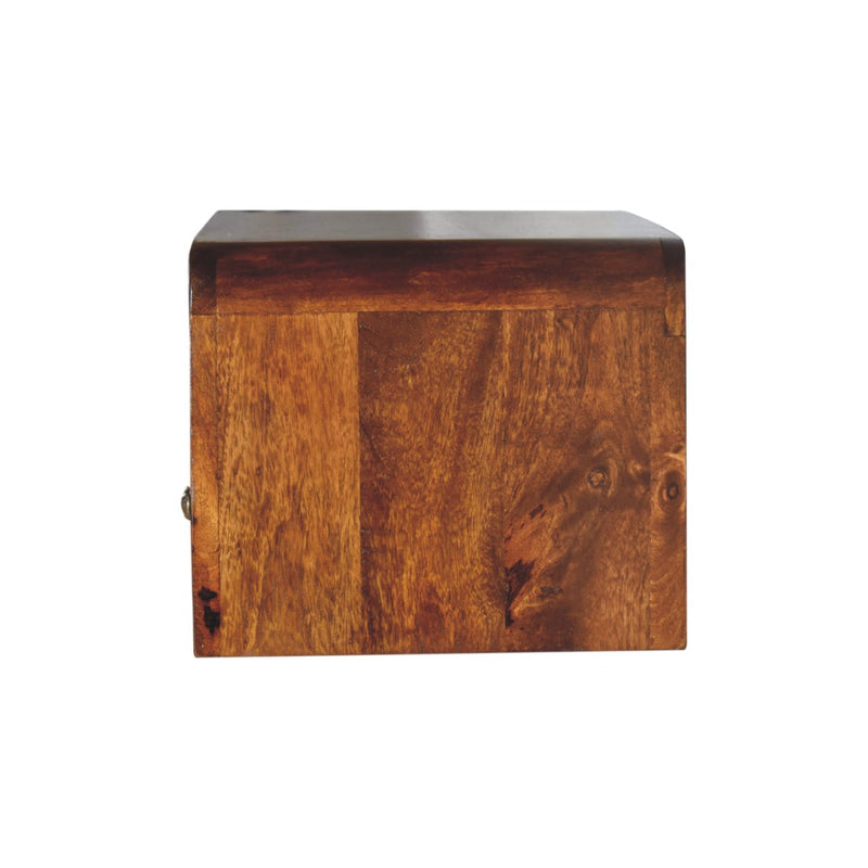 Chunky Chestnut 1 Drawer Wall Mounted Nightstand Artisan