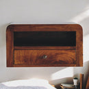 Chunky Chestnut 1 Drawer Wall Mounted Nightstand Artisan