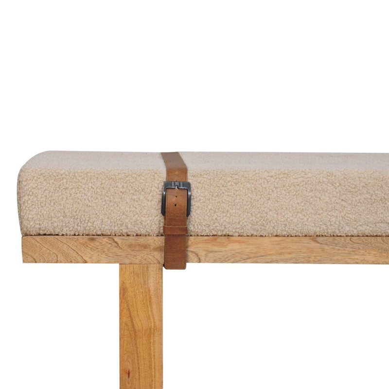 Belmont Cream Boucle Bench Artisan