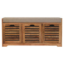 Shutter Oak-ish Shoe Bench Artisan