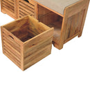 Shutter Oak-ish Shoe Bench Artisan