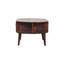 Chestnut Oval Coffee Table with 2 Drawer Artisan