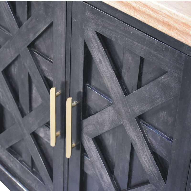 Regal Ash Black Rustic Sideboard Artisan