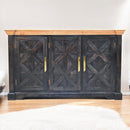 Regal Ash Black Rustic Sideboard Artisan