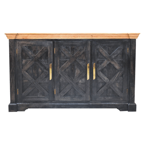 Regal Ash Black Rustic Sideboard Artisan