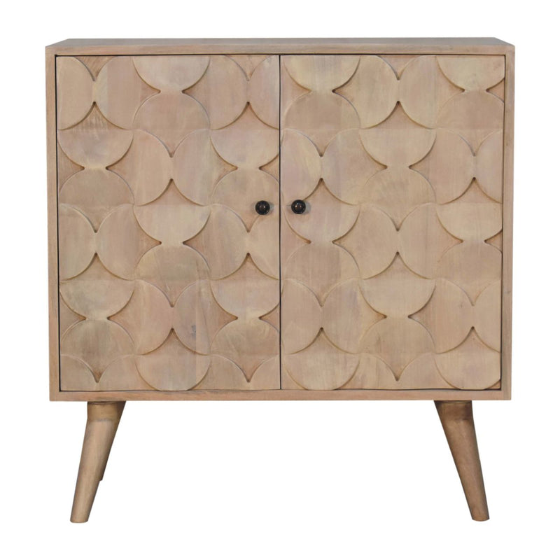 Hourglass Carved Marble Cabinet Artisan