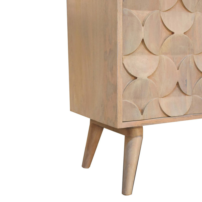 Hourglass Carved Marble Cabinet Artisan
