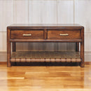 Regency Woven Console Table with 4 drawers Artisan