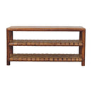 Regency Woven Chestnut 2 slot Shoe Rack Artisan