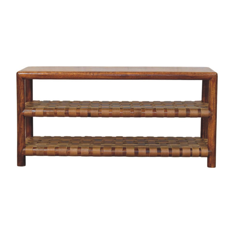 Regency Woven Chestnut 2 slot Shoe Rack Artisan
