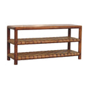 Regency Woven Chestnut 2 slot Shoe Rack Artisan