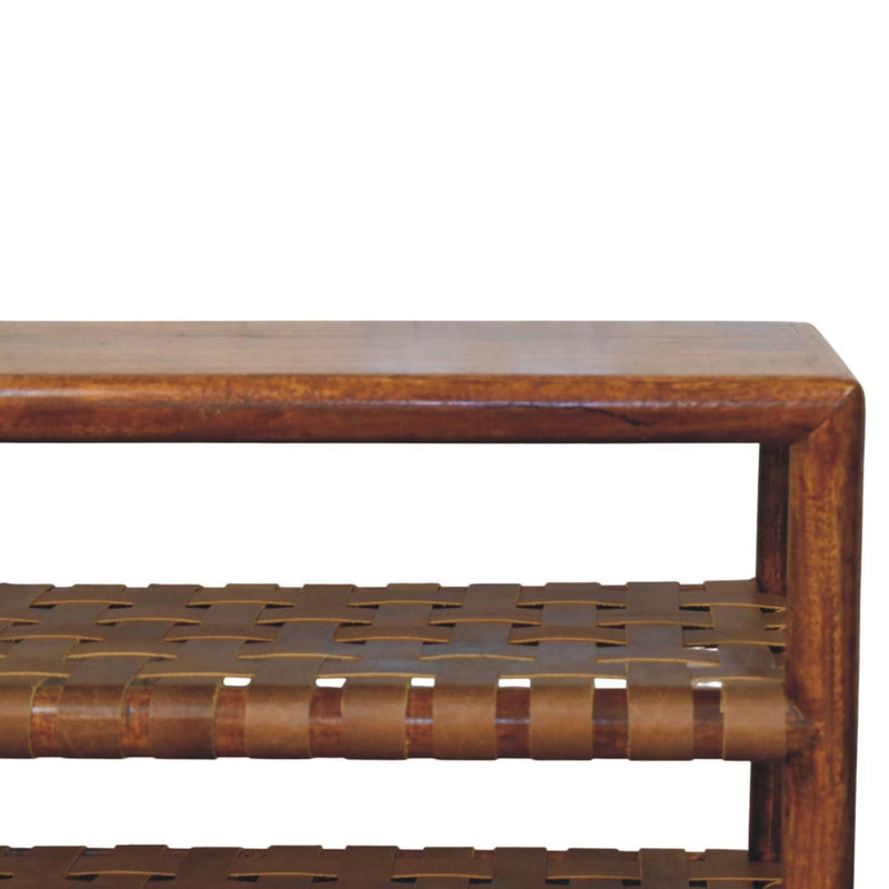 Regency Woven Chestnut 2 slot Shoe Rack Artisan