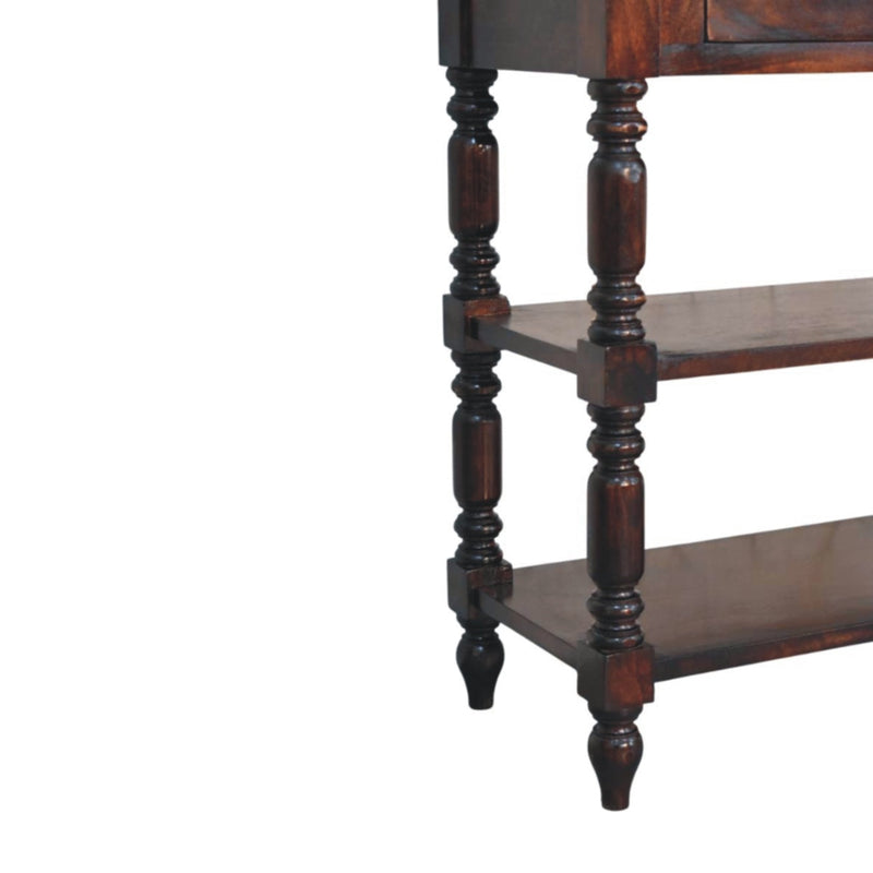 Turned legs Cherry Side Table Artisan