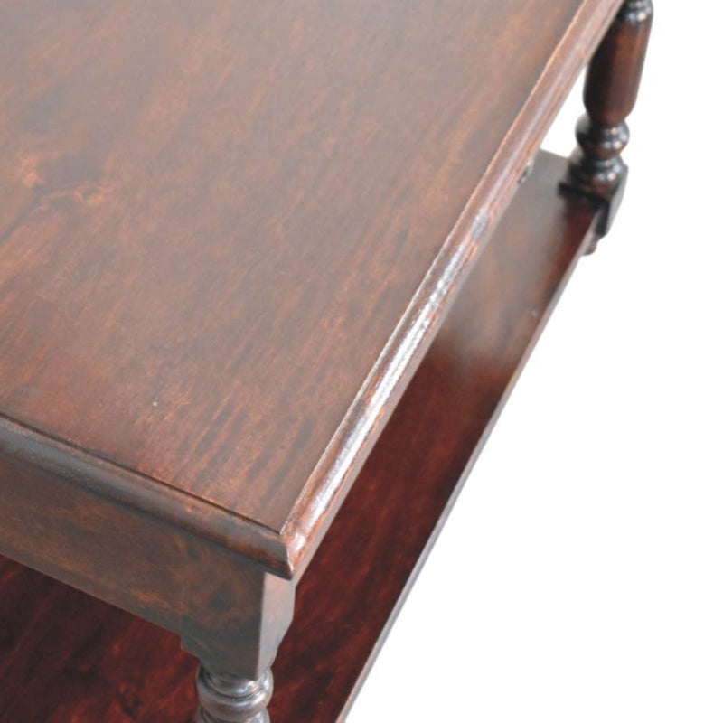 Turned Legs Cherry Console Table Artisan