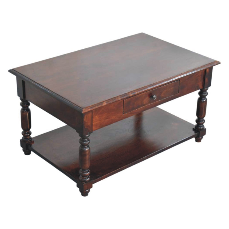 Turned Legs Cherry Console Table Artisan