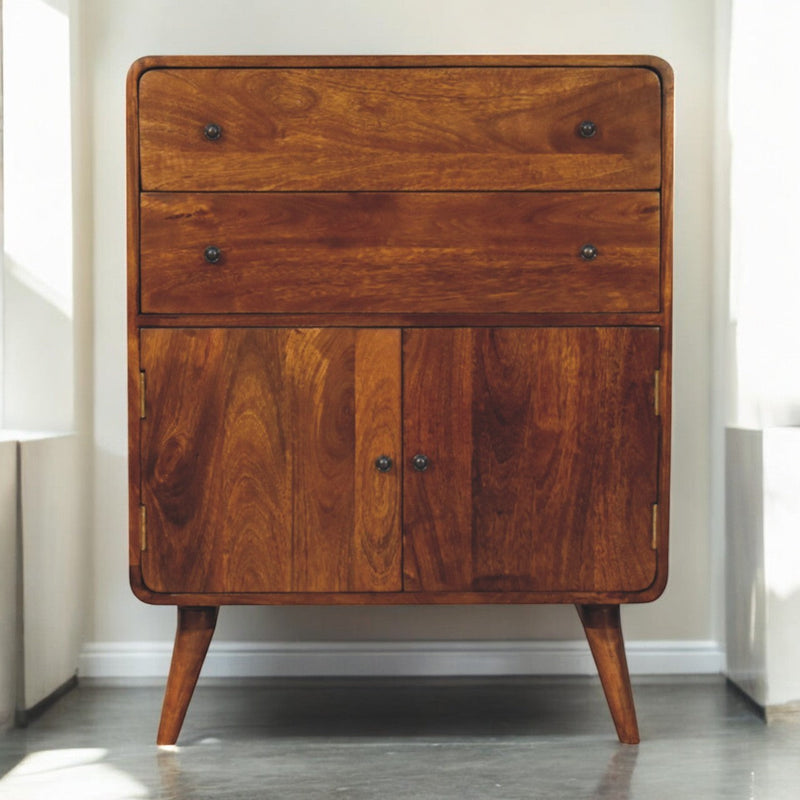 Curved Nordic Charm Cabinet Artisan