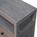 Acid Wash 2 Drawer Open Bedside Nightstand Artisan