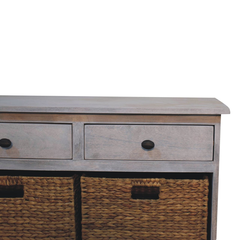 Acid Wash Basket Storage Cabinet Artisan