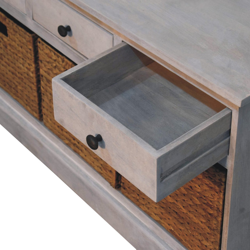 Acid Wash Basket Storage Cabinet Artisan