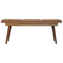 Larissa Triple Accent Oak-ish Cane Bench Artisan