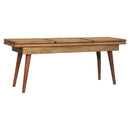 Larissa Triple Accent Oak-ish Cane Bench Artisan