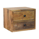 Solis 2-Drawer Oak-ish Wall Mounted Nightstand Artisan