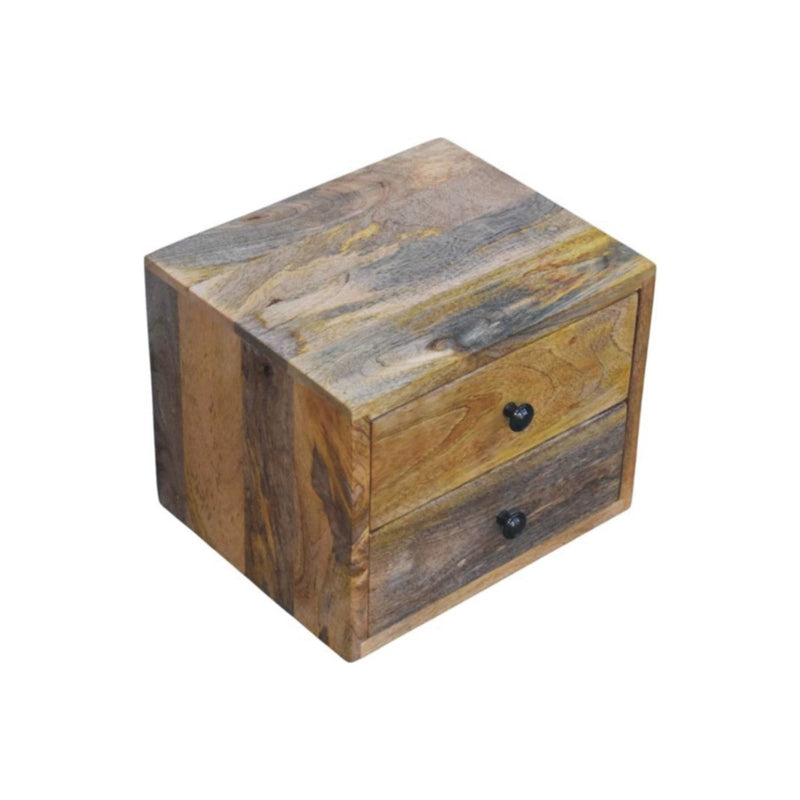 Solis 2-Drawer Oak-ish Wall Mounted Nightstand Artisan