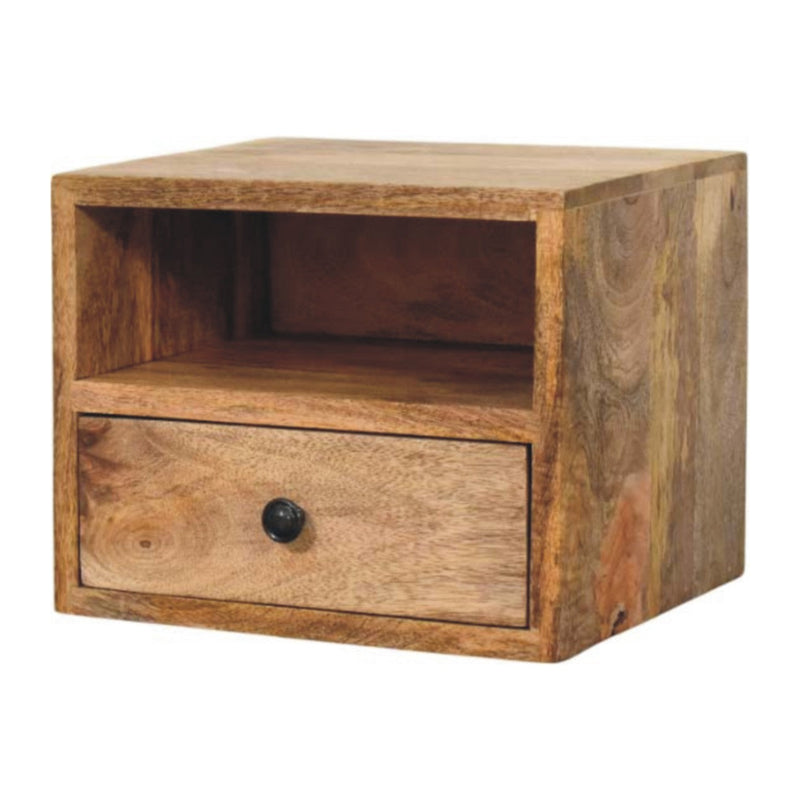 Solis 1-Drawer Oak-ish Wall Mounted Nightstand Artisan