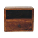 Solis 1-Drawer Chestnut Wall Mounted Nightstand Artisan