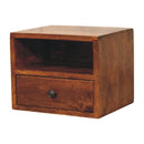 Solis 1-Drawer Chestnut Wall Mounted Nightstand Artisan