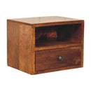 Solis 1-Drawer Chestnut Wall Mounted Nightstand Artisan