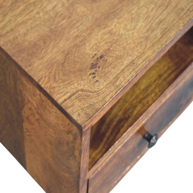 Solis 1-Drawer Chestnut Wall Mounted Nightstand Artisan