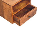 Solis 1-Drawer Chestnut Wall Mounted Nightstand Artisan