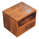 Solis 1-Drawer Chestnut Wall Mounted Nightstand Artisan