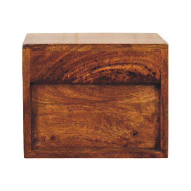 Solis 1-Drawer Chestnut Wall Mounted Nightstand Artisan