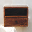 Solis 1-Drawer Chestnut Wall Mounted Nightstand Artisan