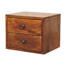 Solis 2-Drawer Chestnut Wall Mounted Nightstand Artisan