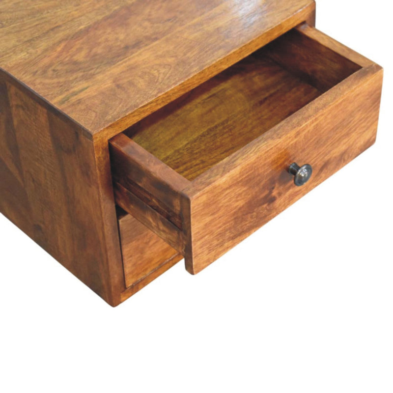 Solis 2-Drawer Chestnut Wall Mounted Nightstand Artisan