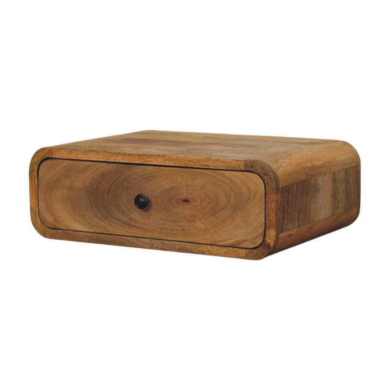 Avora Wall-Mounted Oak-ish 1 Drawer Nightstand Artisan