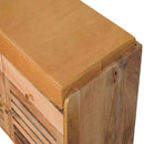 Shutter Oak-ish Shoe Rack with 2 drawers Artisan